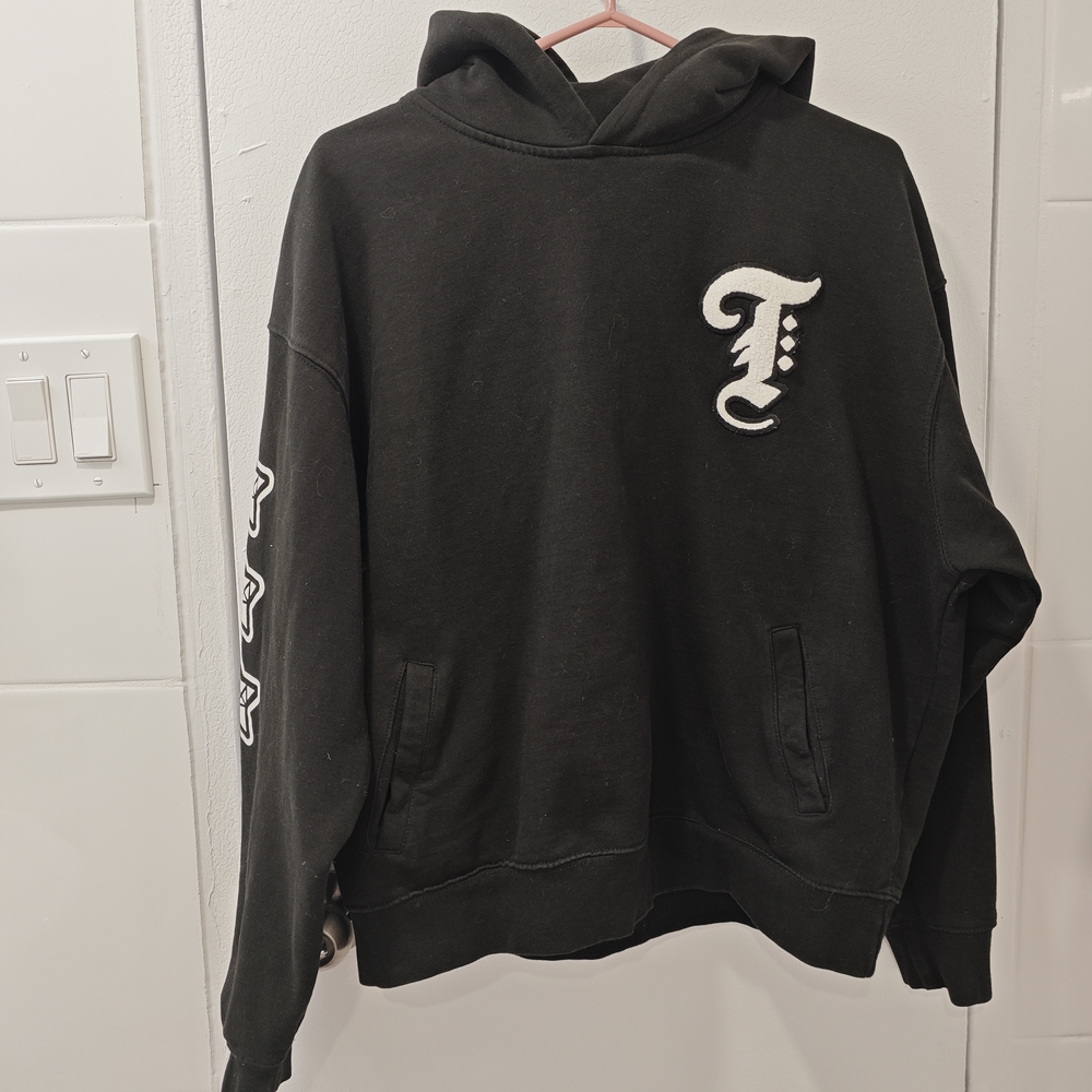Mitchell & Ness Black Hoodie with White Logo themed The Throne Ice Hockey